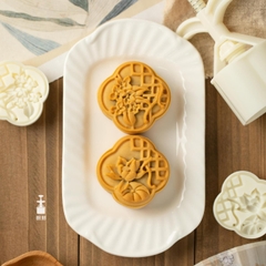 Khuôn trung thu lò xo 2 mặt họa tiết hình thoi 75g