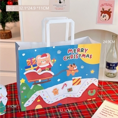 Túi giấy đựng quà họa tiết gấu Merry Chrismas 24*32cm (10c)