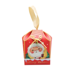 Hộp giấy vòm đựng bánh họa tiết Noel 9x9x14.5cm (10c)