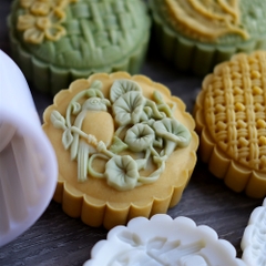 Khuôn trung thu lò xo 4 mặt hoa lá 150g