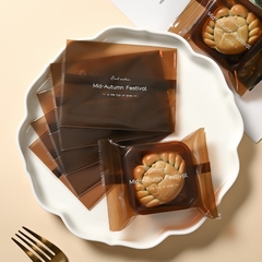 Túi trung thu Nâu chữ trắng số 8.5 đựng bánh 100g (50c)