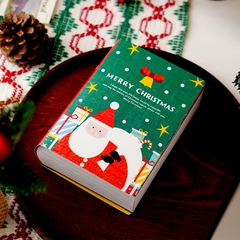 Hộp đựng bánh hình quyển sách Giáng Sinh 17x12x5cm (10c)