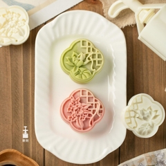 Khuôn trung thu lò xo 2 mặt họa tiết hình thoi 75g