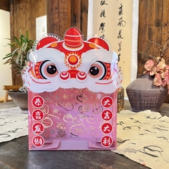 Hộp mica đầu lân 15x15x7cm