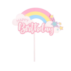 Que cắm HPBD cầu vồng sao hồng