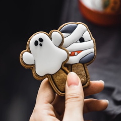 Bộ 6 khuôn nhấn cookies que kem halloween