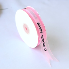 Ruy băng lụa đẹp HPBD màu hồng