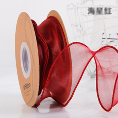 Ruy băng voan đỏ đô 4cm