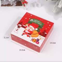 Hộp đựng bánh hình ông già Noel 15x15x5cm