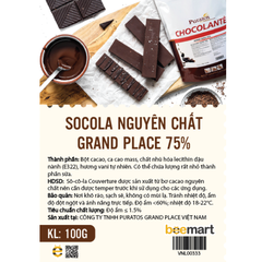 Socola đen 75% 100g