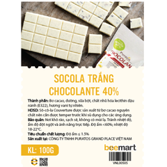 Socola trắng 40% 100g