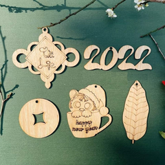 Set đồ gỗ treo Tết 4 ( 2022 )