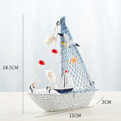 Thuyền buồm trang trí bánh mẫu 1