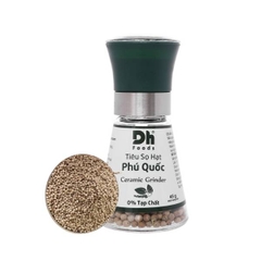 Tiêu sọ hạt Phú Quốc Natural DH Foods 45gr (nắp cối xay Ceramic)