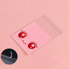 Túi dán mép đôi mắt hồng (100c) 7*7cm