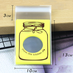 Túi dán mép hình lọ màu vàng (100c) 10*13cm