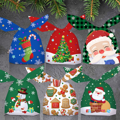 Túi silicon đựng bánh kẹo buộc nơ tai thỏ 10 chiếc