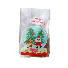 Túi Merry Christmas cây thông dài trắng (10c)