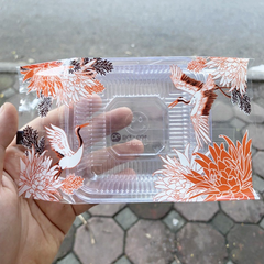 Túi trung thu Hoa hạc đỏ số 9 đựng bánh 125-150gr (50c)