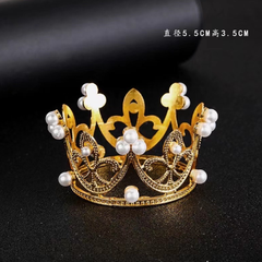 Vương miện trang trí bánh 5cm (màu vàng)