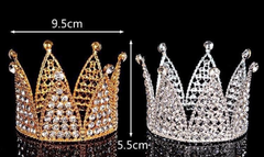Vương miện đính đá trang trí bánh 9,5x5,5cm