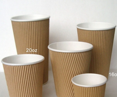 Cốc nóng gợn vân không nắp 12oz (10c)