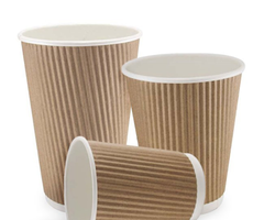 Cốc nóng gợn vân không nắp 12oz (10c)