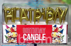 Nến chữ Happy Birthday màu vàng