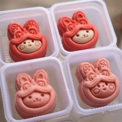 Khuôn trung thu lò xo 2 mặt thỏ hồng 50g