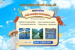 Tour Pickleball - Ninh Bình, 2 Ngày 1 Đêm