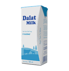 Sữa Dalatmilk Ít Đường 180ml (tiệt trùng)