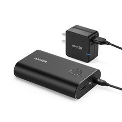 Pin Dự Phòng Anker PowerCore+ 10.050mAh kèm Sạc Tường 18w (Đen)