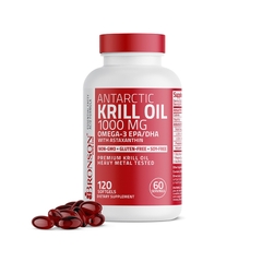 Dầu nhuyễn thể Bronson Antarctic Krill Oil Omega-3 EPA/DHA, 1000 mg