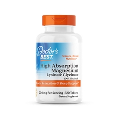 Doctor's Best High Absorption Magnesium, 120 Tablets