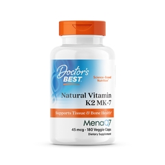 Doctor's Best Natural Vitamin K2 with MenaQ7 45mcg, 180 Veggie Caps