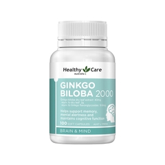 Healthy Care Ginkgo Biloba 2000, 100 Soft Capsules