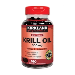 Dầu nhuyễn thể Kirkland Signature Krill Oil 500mg, 160 Softgels