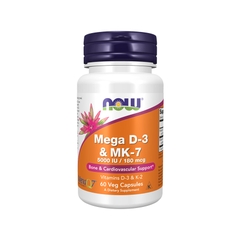 Now Mega D-3 & MK-7, 60 Veg Capsules