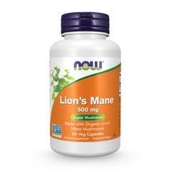 Now Lion's Mane 500 mg, 60 Veg Capsules
