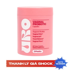 OPositiv URO Vaginal Probiotic for Women pH Balance, 60 Capsules