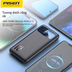 Pin dự phòng 20000mAh - PISEN Quick 22.5W liền cáp sạc iPhone & Type-C (D28)