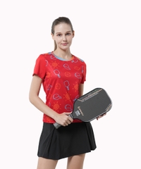Áo T-shirt Pickleball Cross Nữ - Màu Đỏ