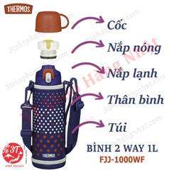 Bình nước giữ nhiệt THERMOS 1L có cốc FJJ-1000WF