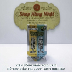 Viên uống giảm Acid Uric, hỗ trợ điều trị gout (gút) Orihiro 180 viên