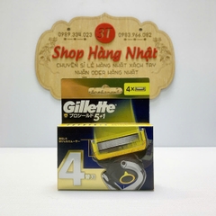 Vỉ 4 lưỡi dao cạo Gillette Proshield 5+1