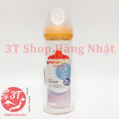 Bình sữa Thủy Tinh Pigeon cổ rộng 240ml nội địa Nhật Bản