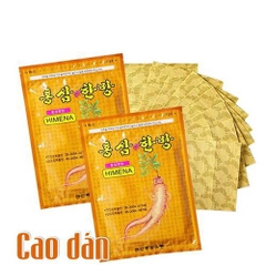 Miếng cao dán Hồng sâm Himena Hàn Quốc trị nhức mỏi nhanh chóng