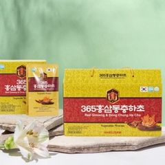 Nước Hồng Sâm Đông Trùng Hạ Thảo Vegetable Worms Red Ginseng Dong Chung Ha Cho 20 gói*70ml