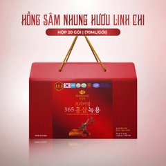 Nước Hồng Sâm Nhung Hươu Linh Chi 365 Korean Red Ginseng & Cordyceps (20 Gói/ Hộp)