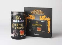 Cao Hắc Sâm Đông trùng hạ thảo Hàn Quốc hộp 4 lọ * 240g (Korean Black Ginseng Silkworm Mushroom Sap )